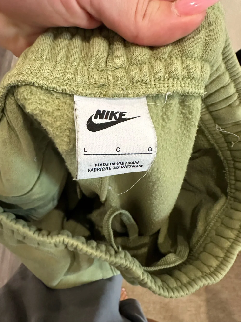 Nike Olive Green Athletic Jogger Pants, SIZE LARGE